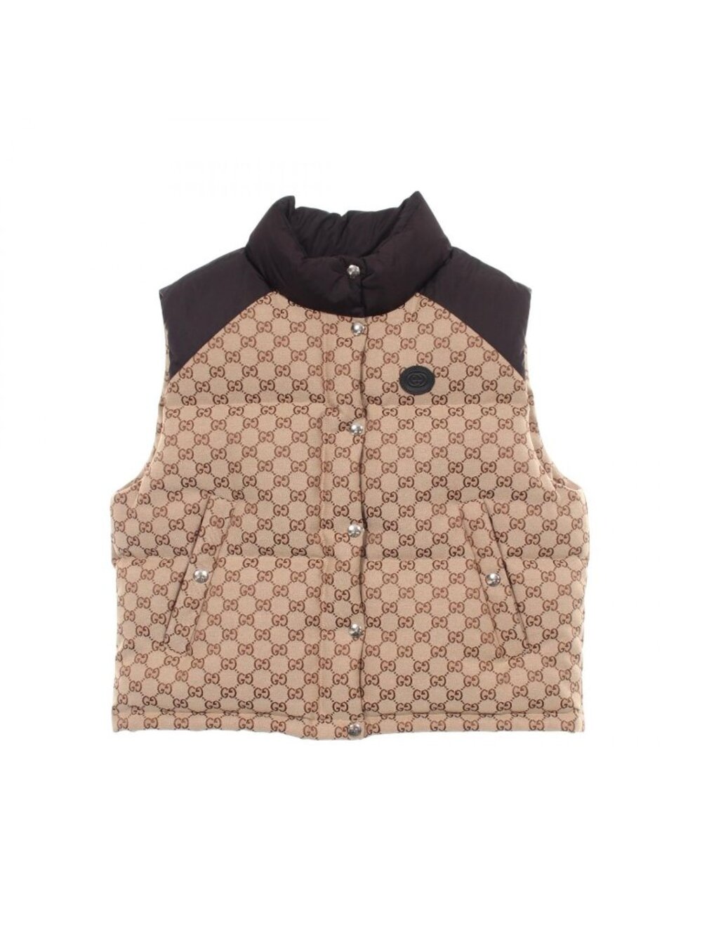 Gucci Down Vest GG Canvas Contrast Cotton
